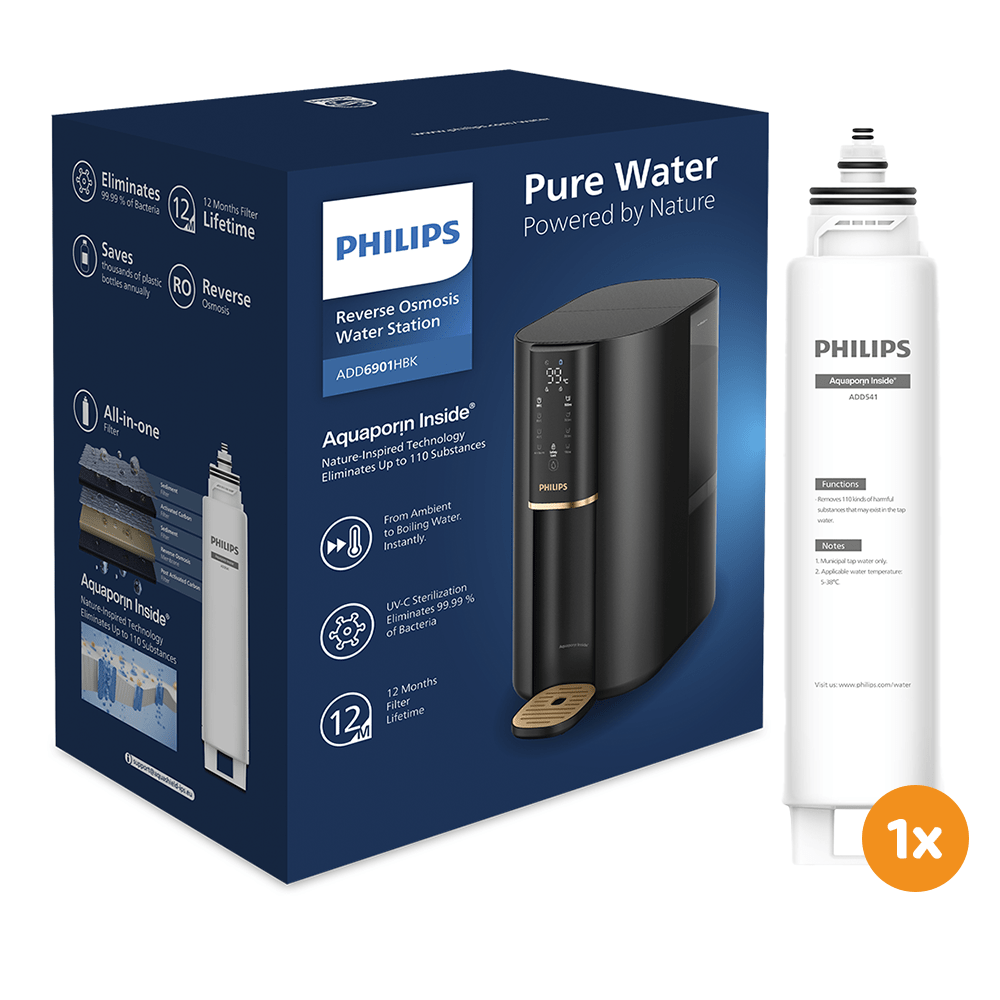 Distributeur d'eau Osmose Inverse Philips ADD6901HBK01 (filtre aussi les PFAS)