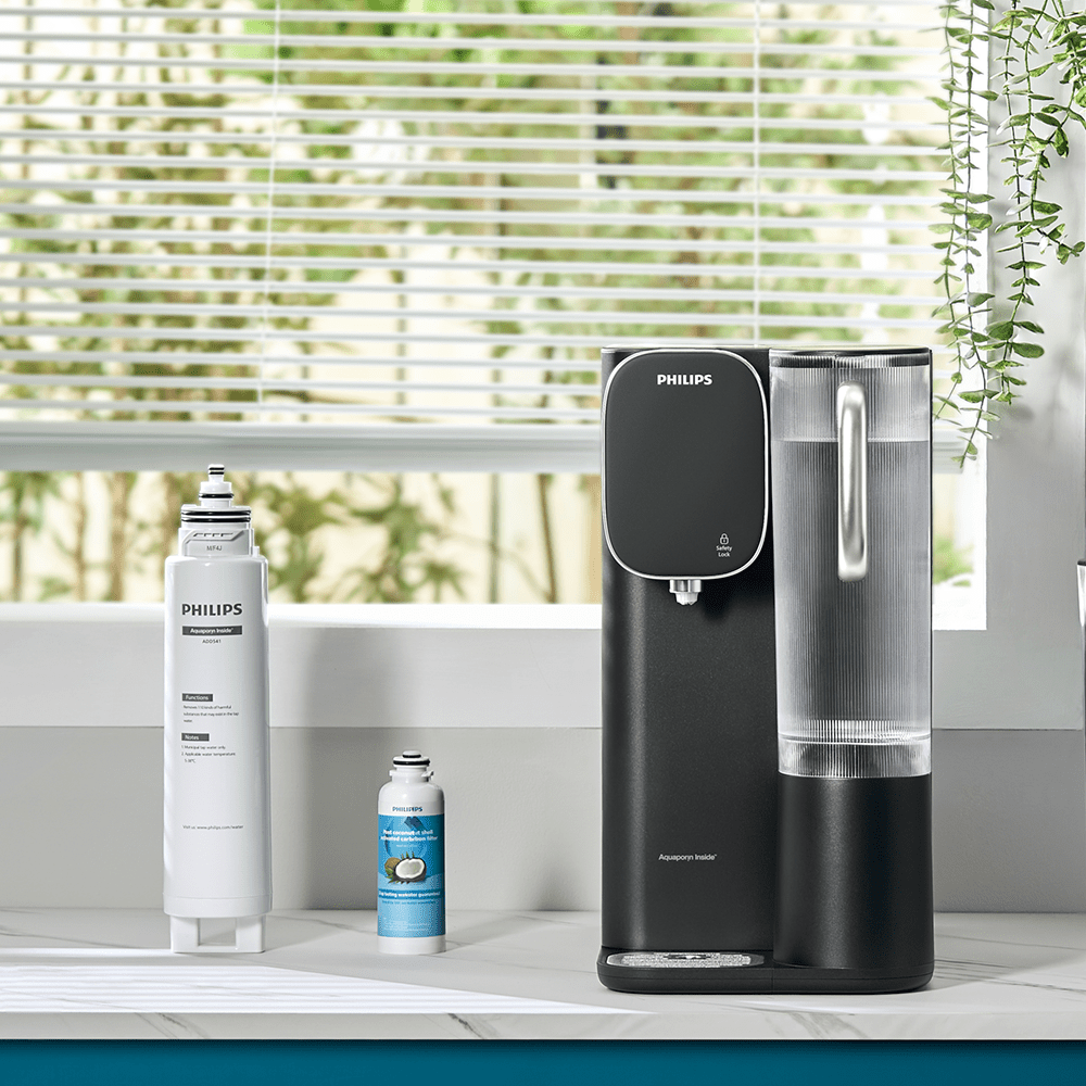Fontaine à eau pour particulier - Osmose Inverse Philips chaude + froide ADD6912BK (filtre aussi les PFAS)