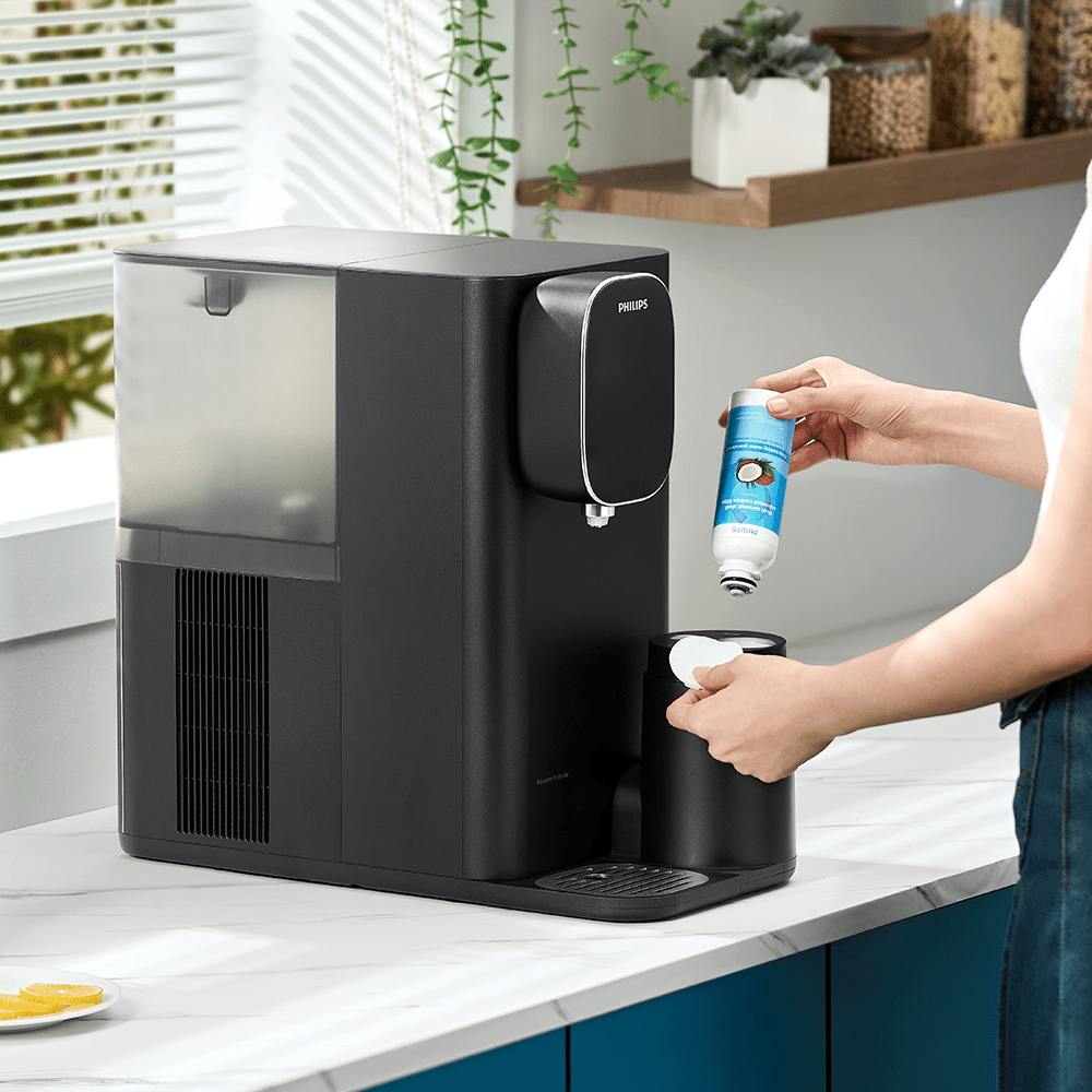 Fontaine à eau pour particulier - Osmose Inverse Philips chaude + froide ADD6912BK (filtre aussi les PFAS)