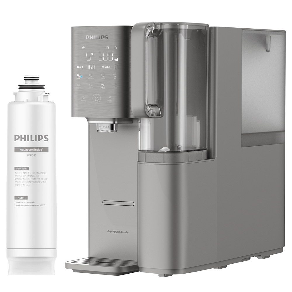 Fontaine à eau pour particulier - Osmose Inverse Philips chaud + froid ADD6921DG (filtre aussi les PFAS)