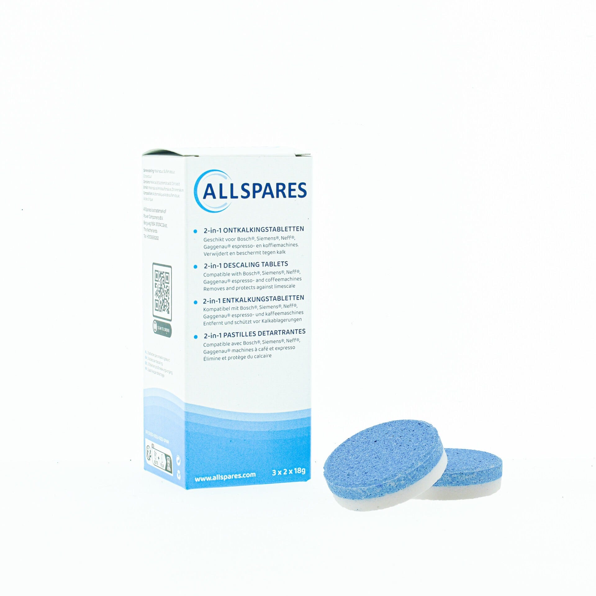 Pastilles détartrantes 2-en-1 (6x18gr) Bosch 311821 / 311975 / TCZ8002 par AllSpares