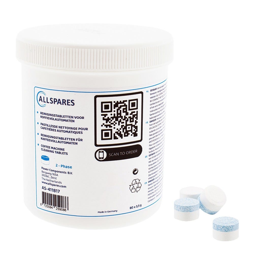 Pastilles de nettoyage (80pcs) 2 phases Jura par AllSpares