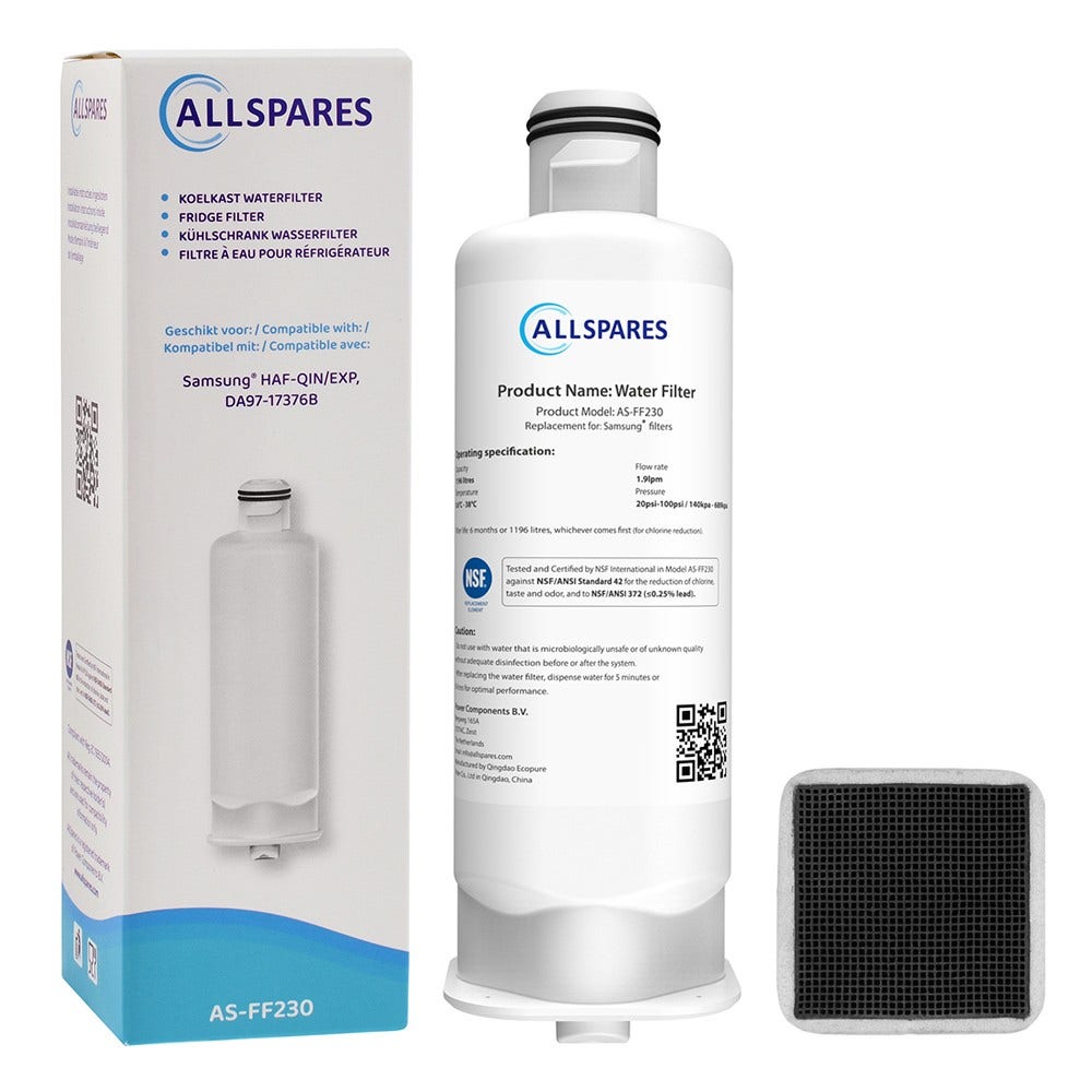 Pack 1x Filtre à eau + 1x Filtre à air pour Samsung frigo