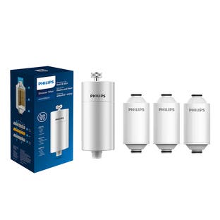 Philips filtre de douche (blanc) avec 3 cartouches compatible avec tous tuyaux et robinets