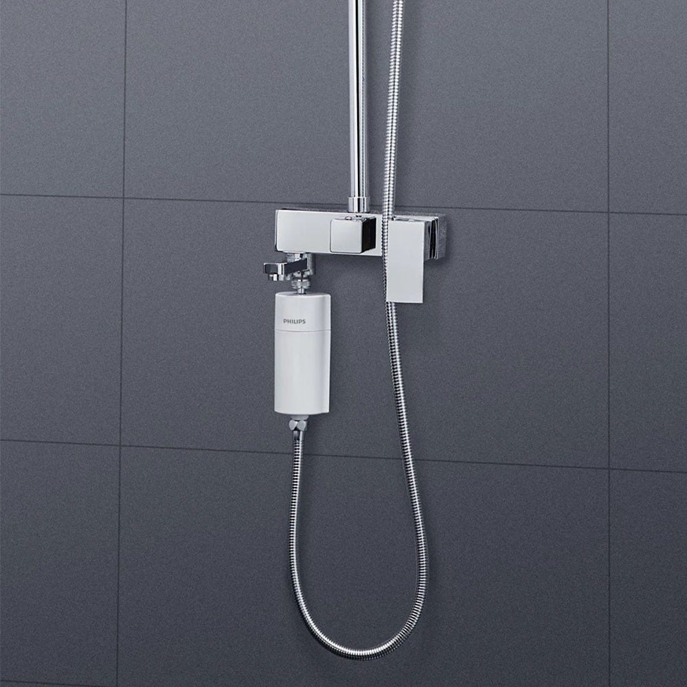 Philips filtre de douche (blanc) avec 3 cartouches compatible avec tous tuyaux et robinets