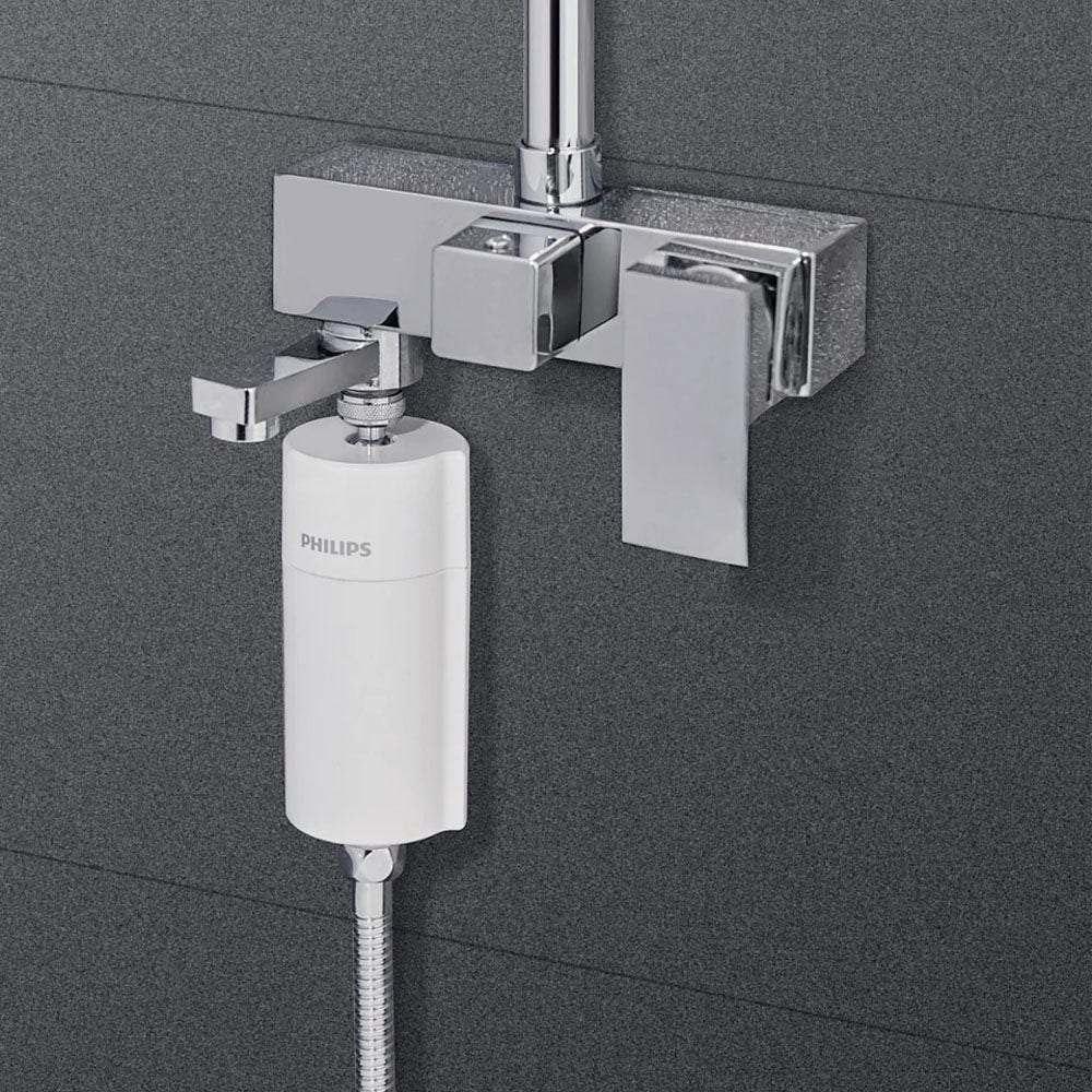 Philips filtre de douche (blanc) avec 3 cartouches compatible avec tous tuyaux et robinets