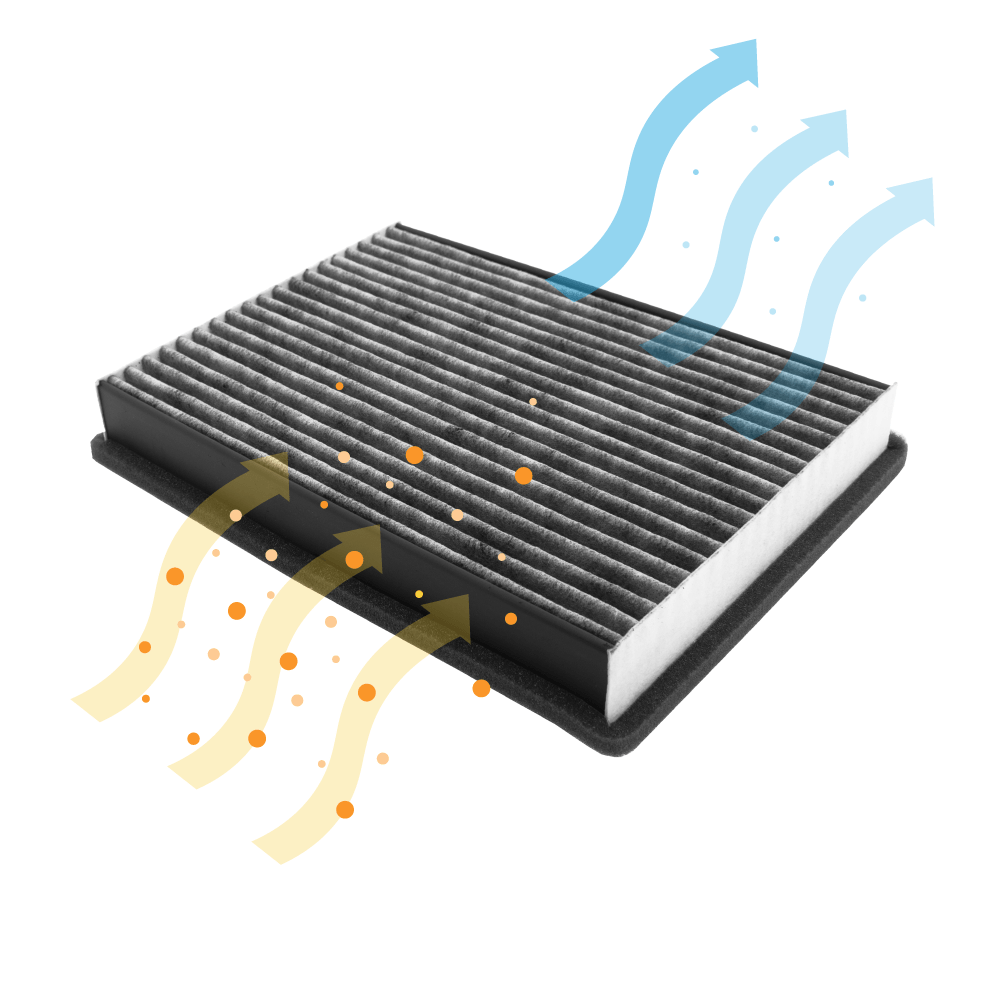 Filtre à charbon actif compatible avec Miele Active AirClean DKF 36-P