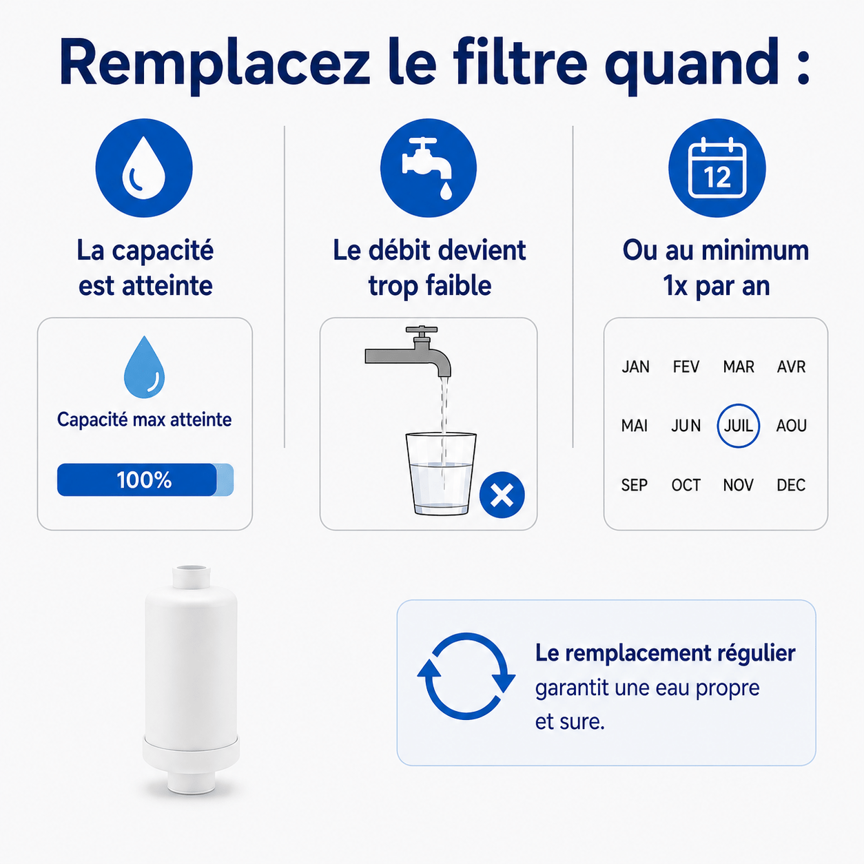 Filtre à eau pour fluor et arsenic (2pcs) AllSpares pour système de filtration par gravité AS-WD010