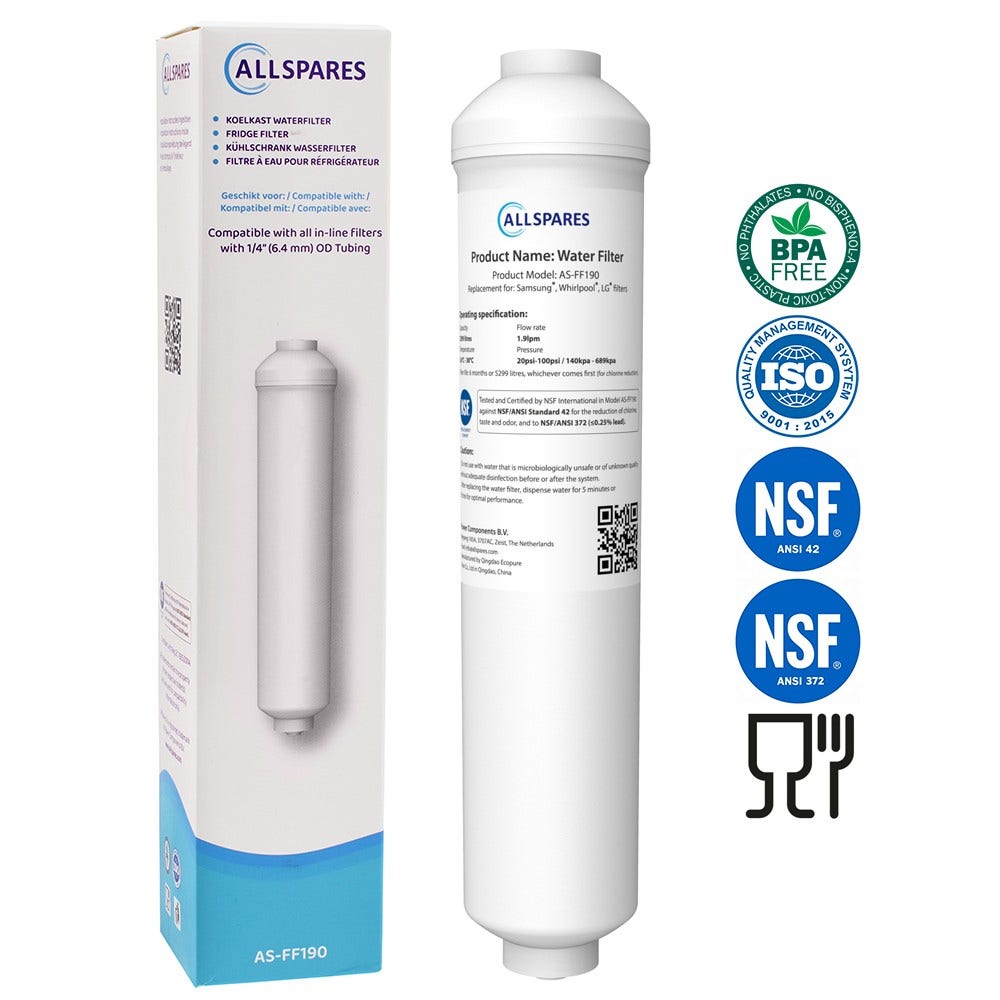Pack 1x Filtre à eau + 1x Filtre à air pour Samsung frigo