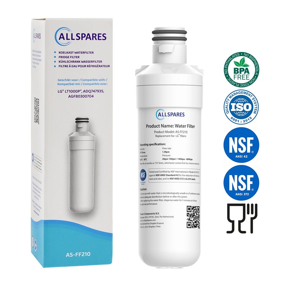 Filtre frigo LG LT1000P / AGF80300704 / ADQ74793501 par AllSpares