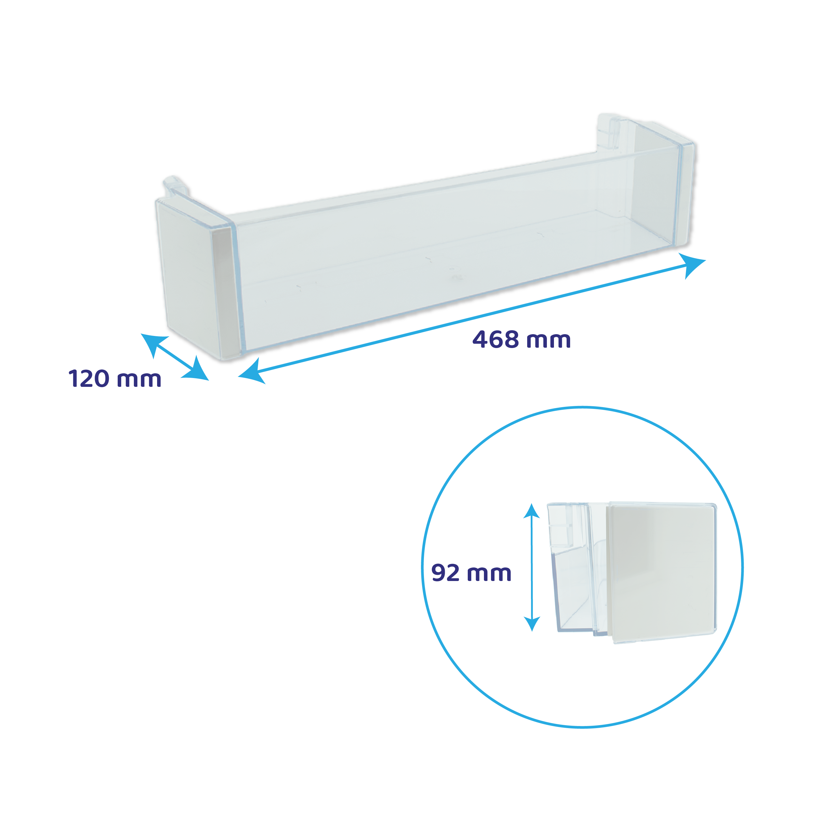 Balconnet à Bouteilles pour Réfrigérateur 468x120mm compatible avec Siemens 00704760
