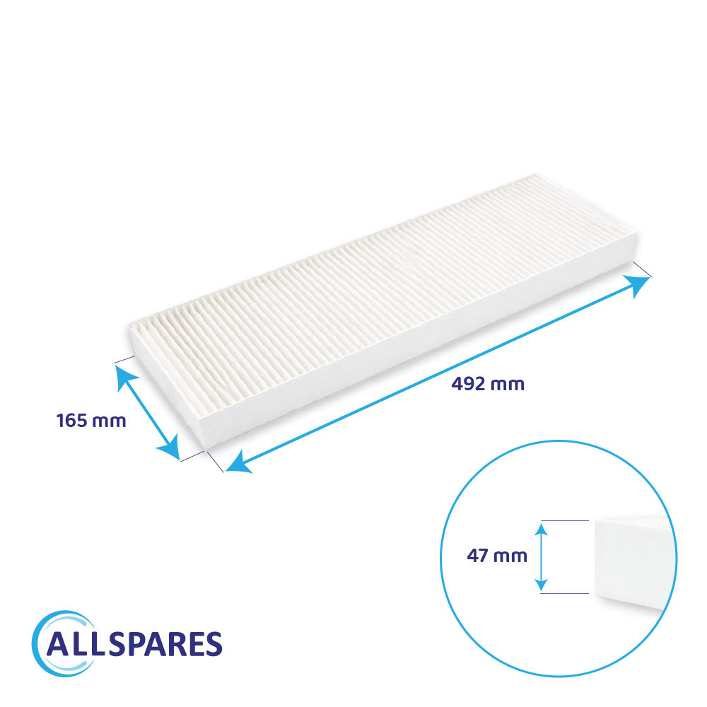Filtre pour VMC (2pcs) Vaillant RecoVAIR VAR 260/4 / 360/4 (F9/G4) par AllSpares