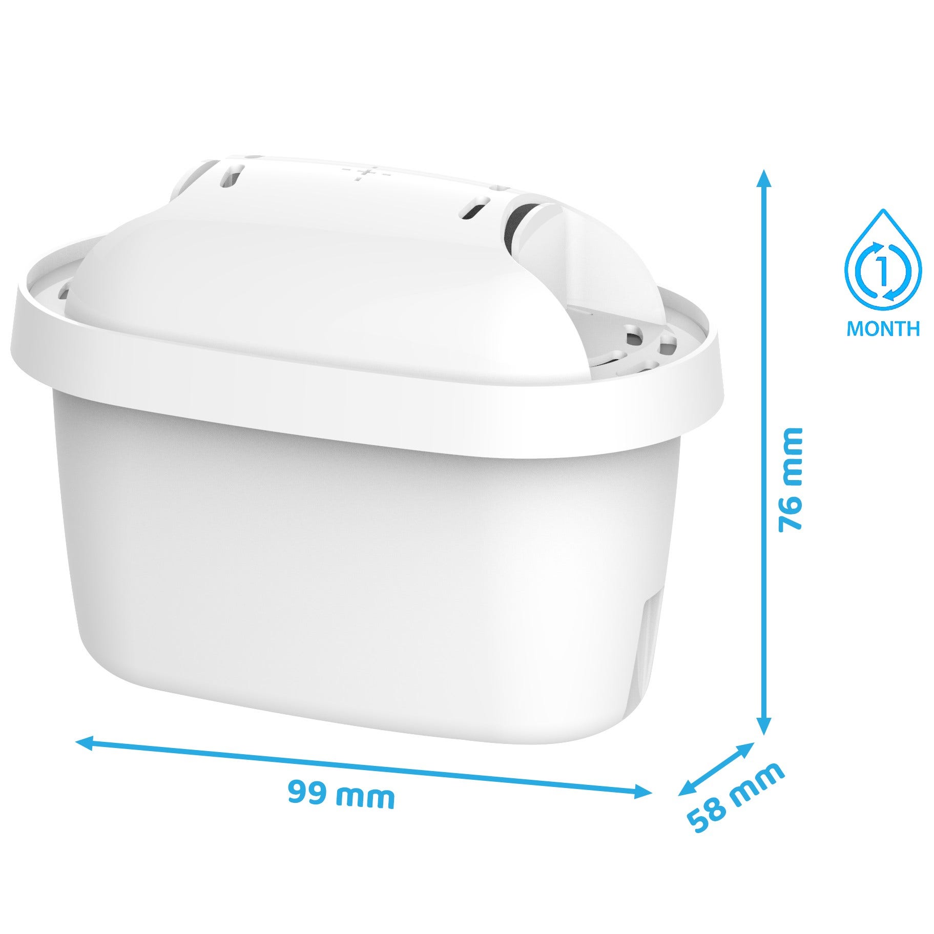Carafe d'eau & filtre BRITA Marella + Cartouche filtrante compatible BRITA MAXTRA+ pack de 6 (filtre aussi les PFAS)