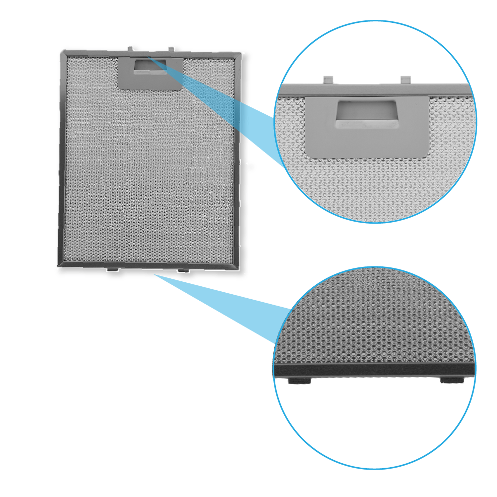 Filtre à graisse en métal 276x231mm Juno 4055101671 par AllSpares