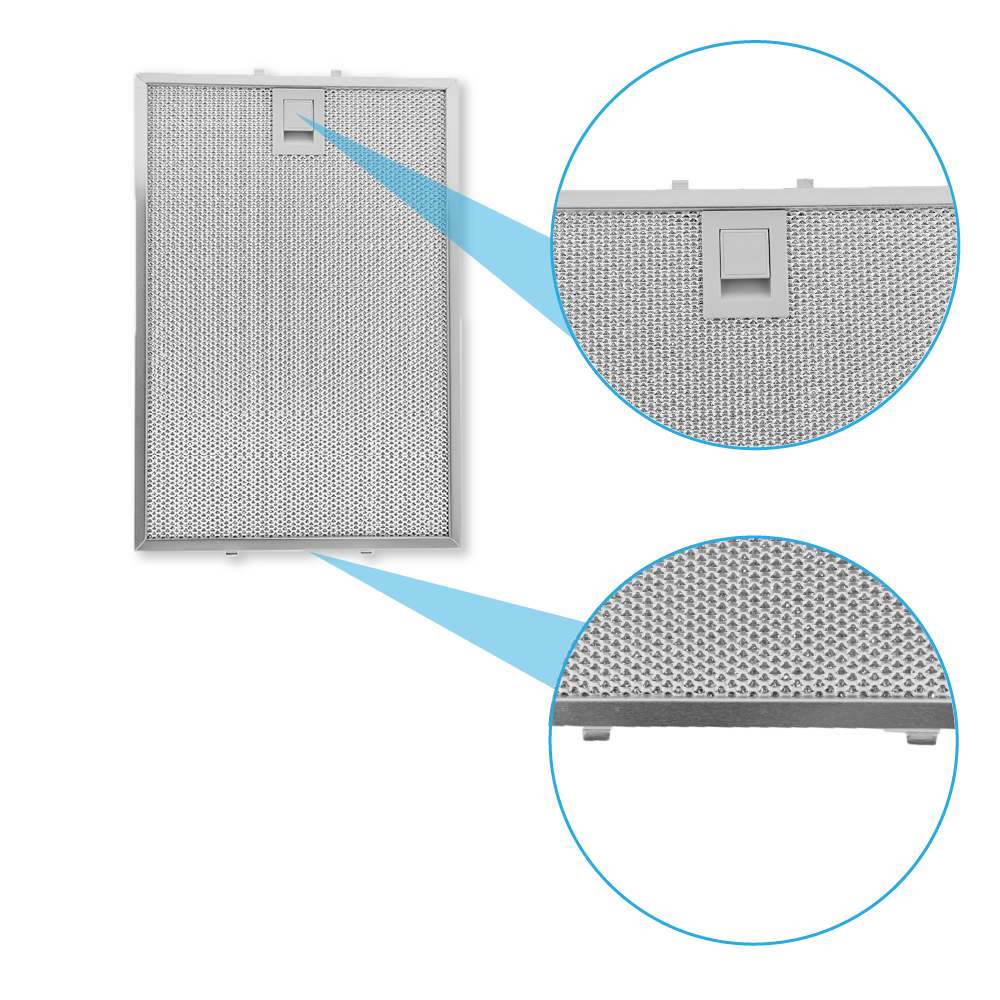 Filtre à graisse en métal 320x220mm Siemens 362380 / 00362380 par Allspares