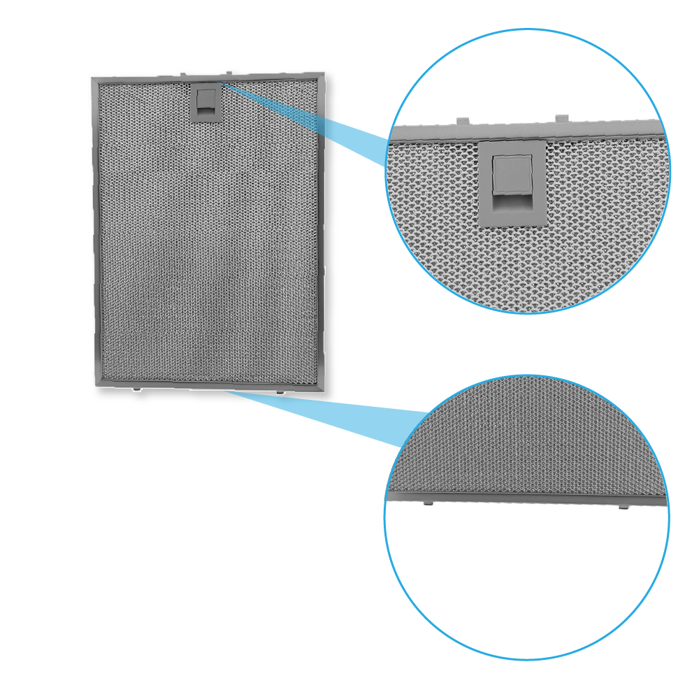 Filtre à graisse en métal 358x265mm Blaupunkt 703451 par AllSpares