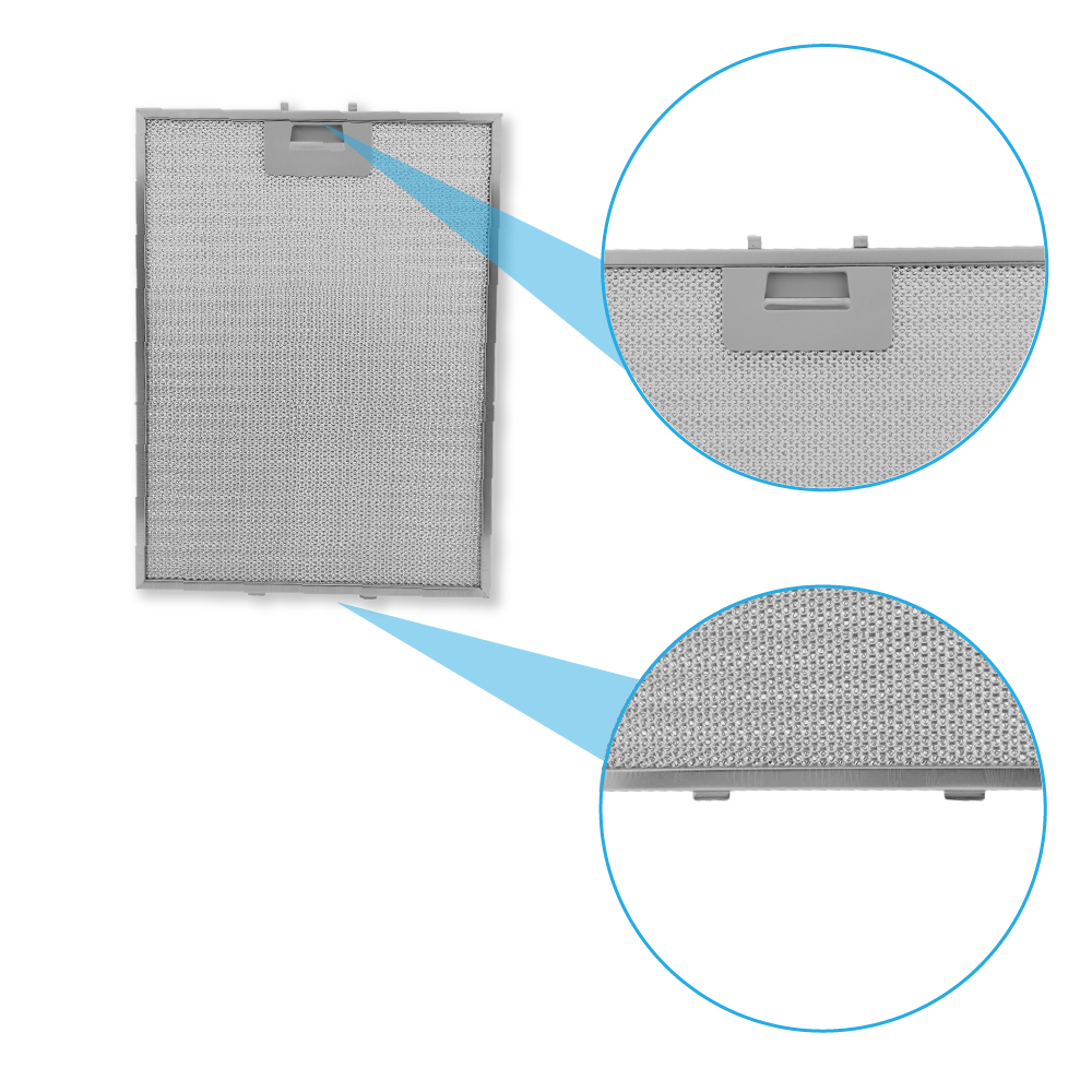Filtre à graisse en métal 380x283mm Viva 422872 / 00422872 par AllSpares