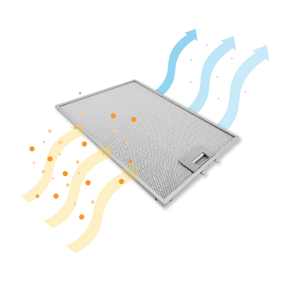 Filtre à graisse en métal 380x283mm Viva 422872 / 00422872 par AllSpares