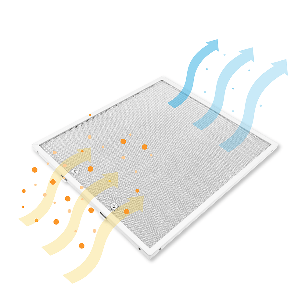 Filtre à graisse en métal 300x266mm compatible avec Neff D8601...