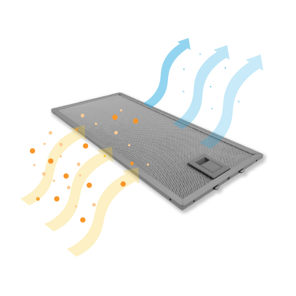 Filtre à graisse en métal 350x164mm Siemens 435204 / 00435204 par AllSpares