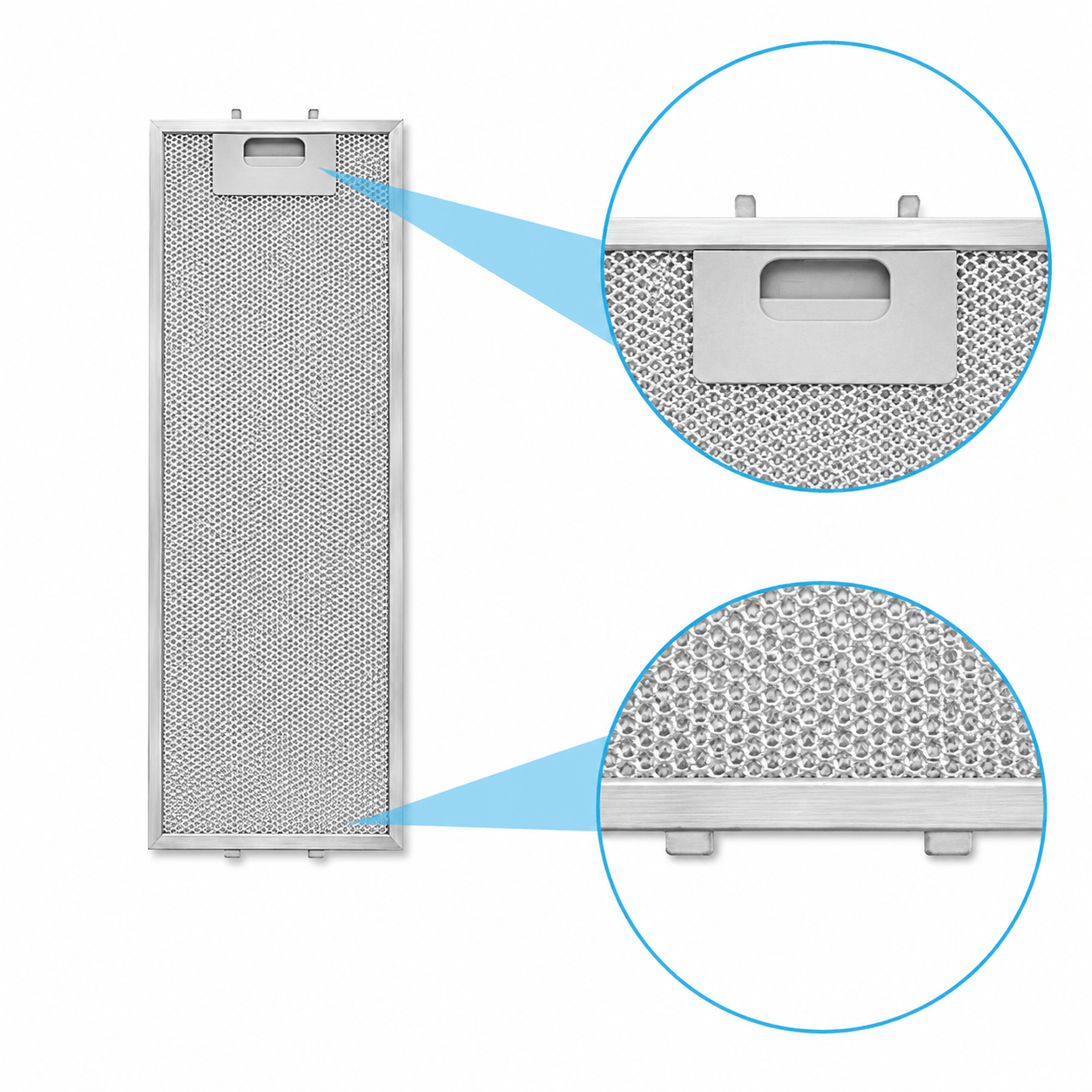 Filtre à graisse en métal 532x176mm compatible Hotpoint-Ariston avec AHS2FM...