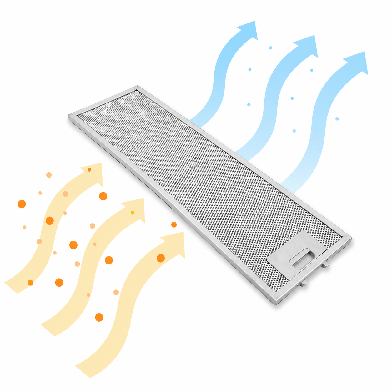 Filtre à graisse en métal 533x177mm d'origine Elica pour BRERA... / GEA...