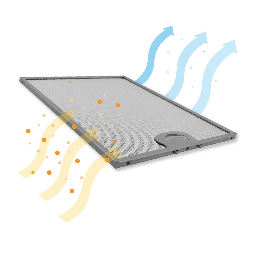 Filtre à graisse en métal 317x257mm compatible avec Samsung DG81-00415A