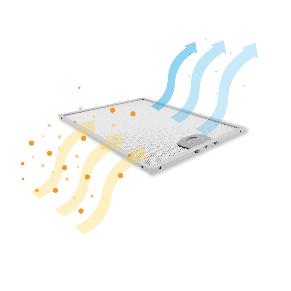 Filtre à graisse en métal 317x257mm compatible avec Samsung DG81-00415A