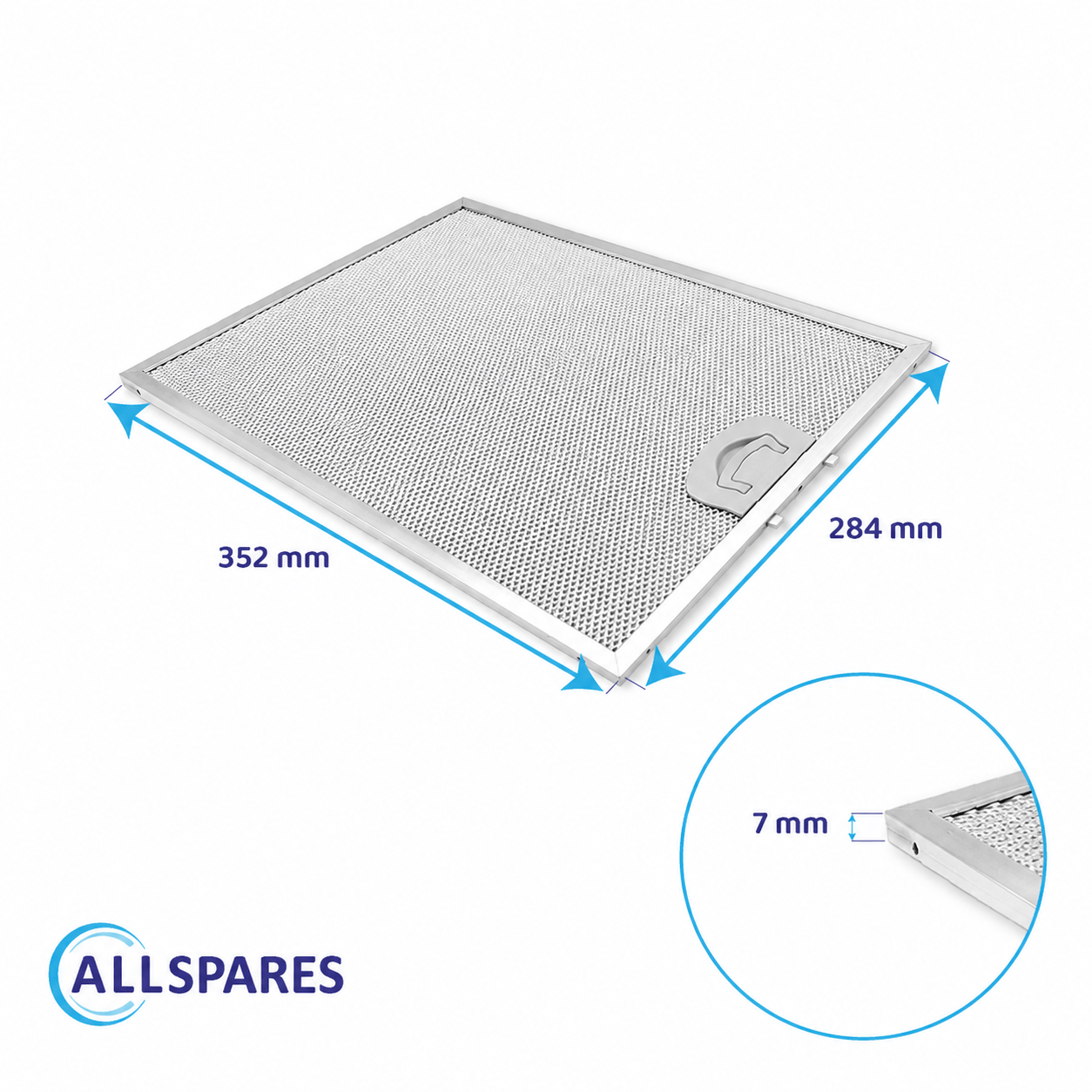 Filtre à graisse en metal 352x284 Tecnwind ITALIA SMART 90 par AllSpares