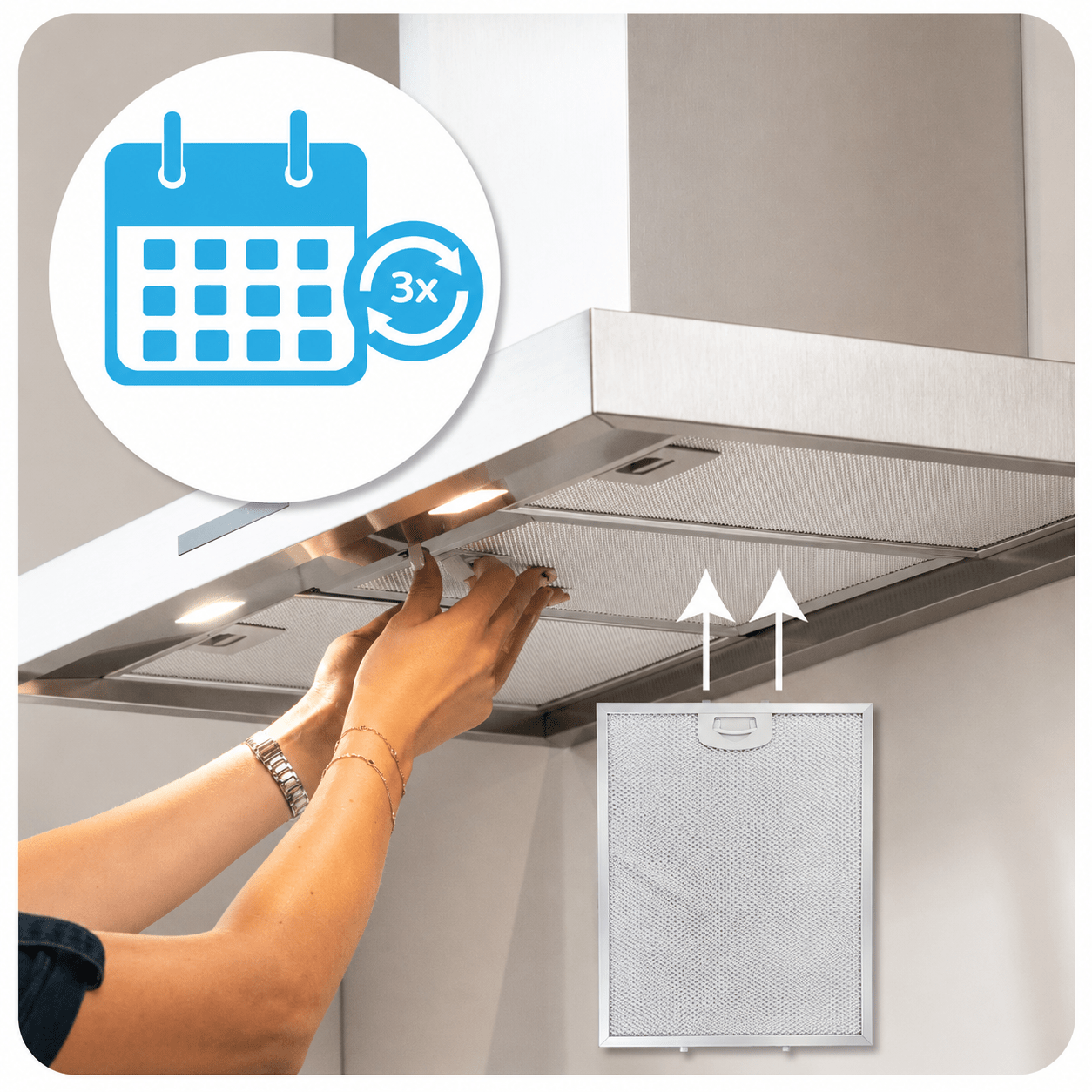 Filtre à graisse en metal 352x284 Tecnwind ITALIA SMART 90 par AllSpares