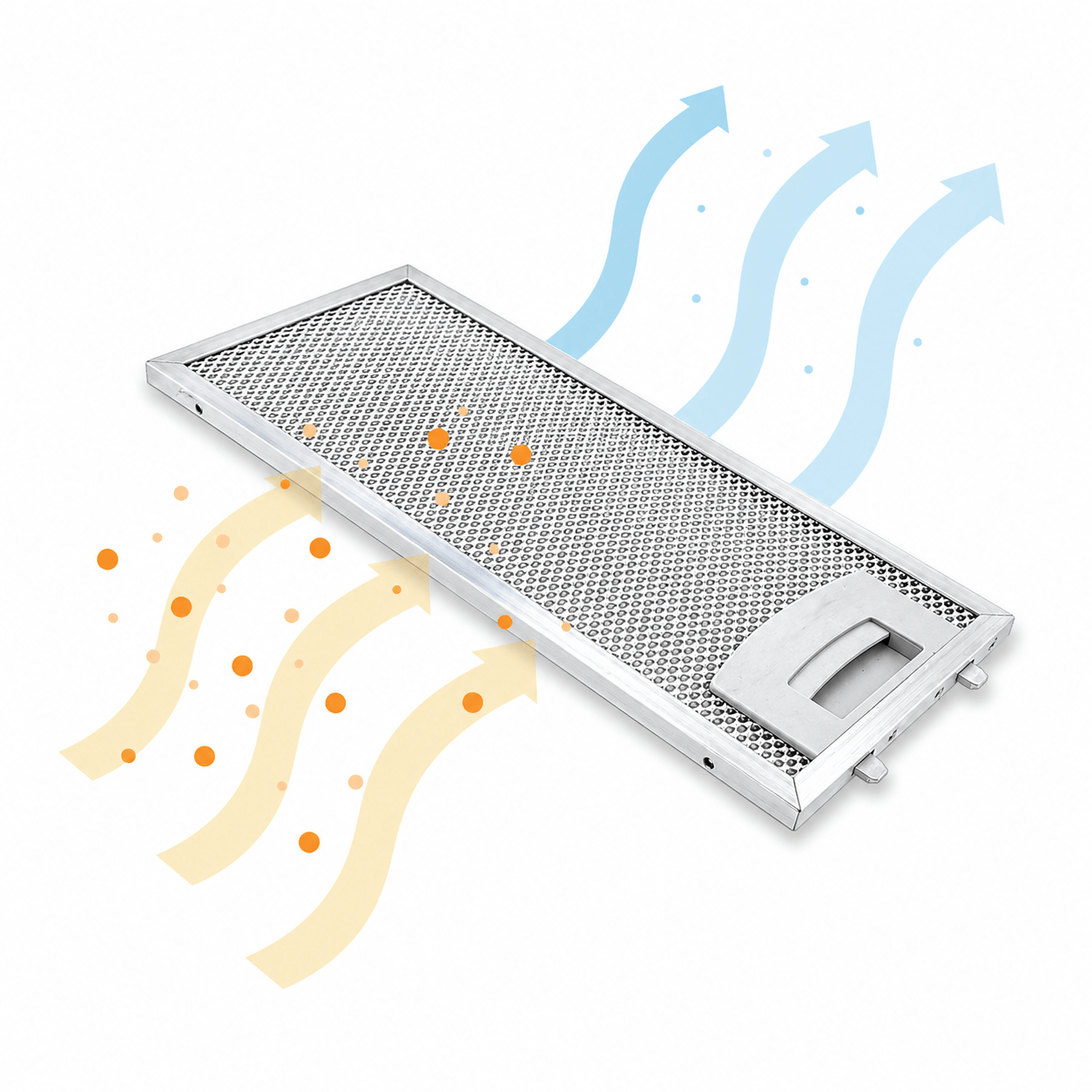 Filtre à graisse en métal 250x110mm compatible avec Neff 11022470