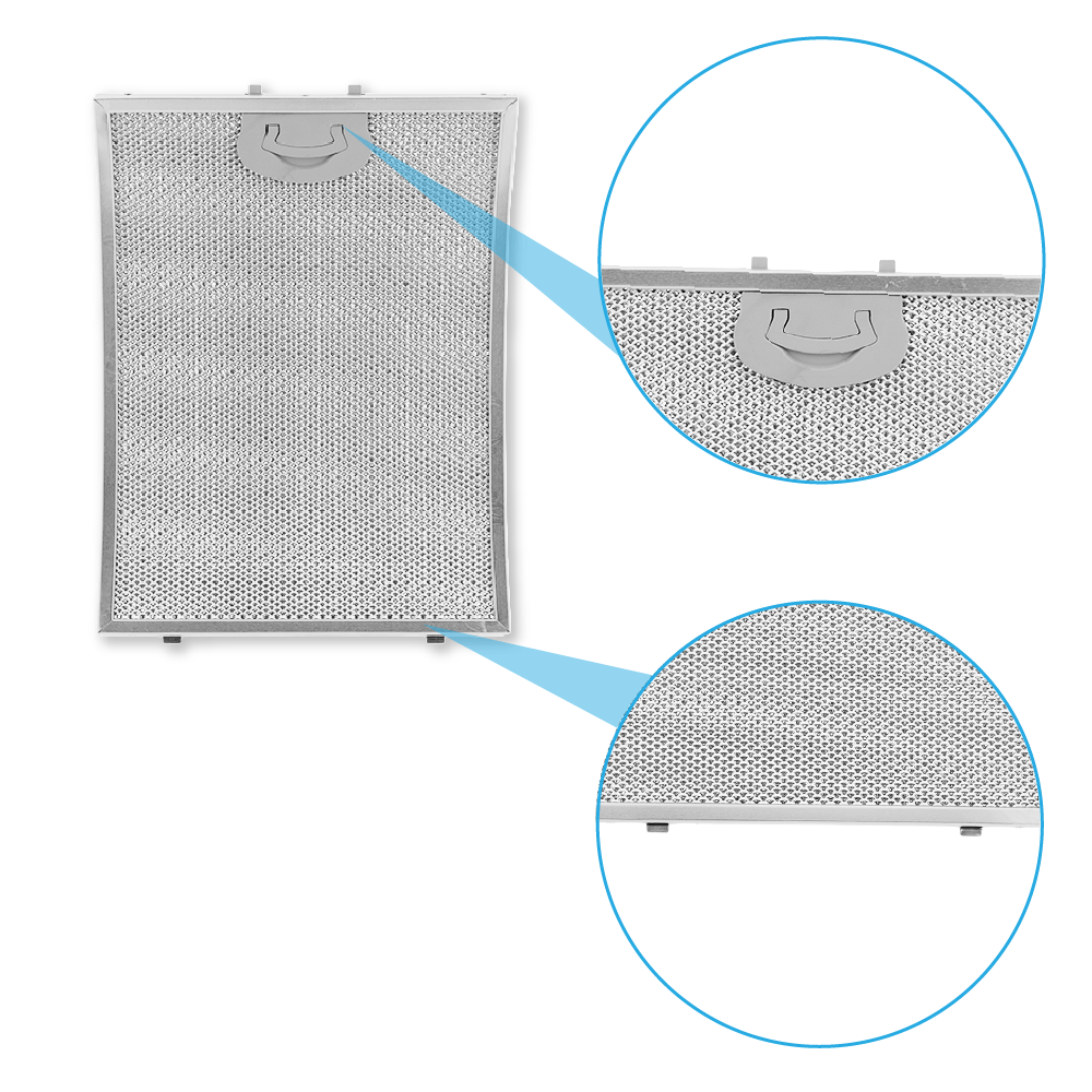 Filtre à graisse en metal 290x220mm (courbé) compatible avec AIRONE