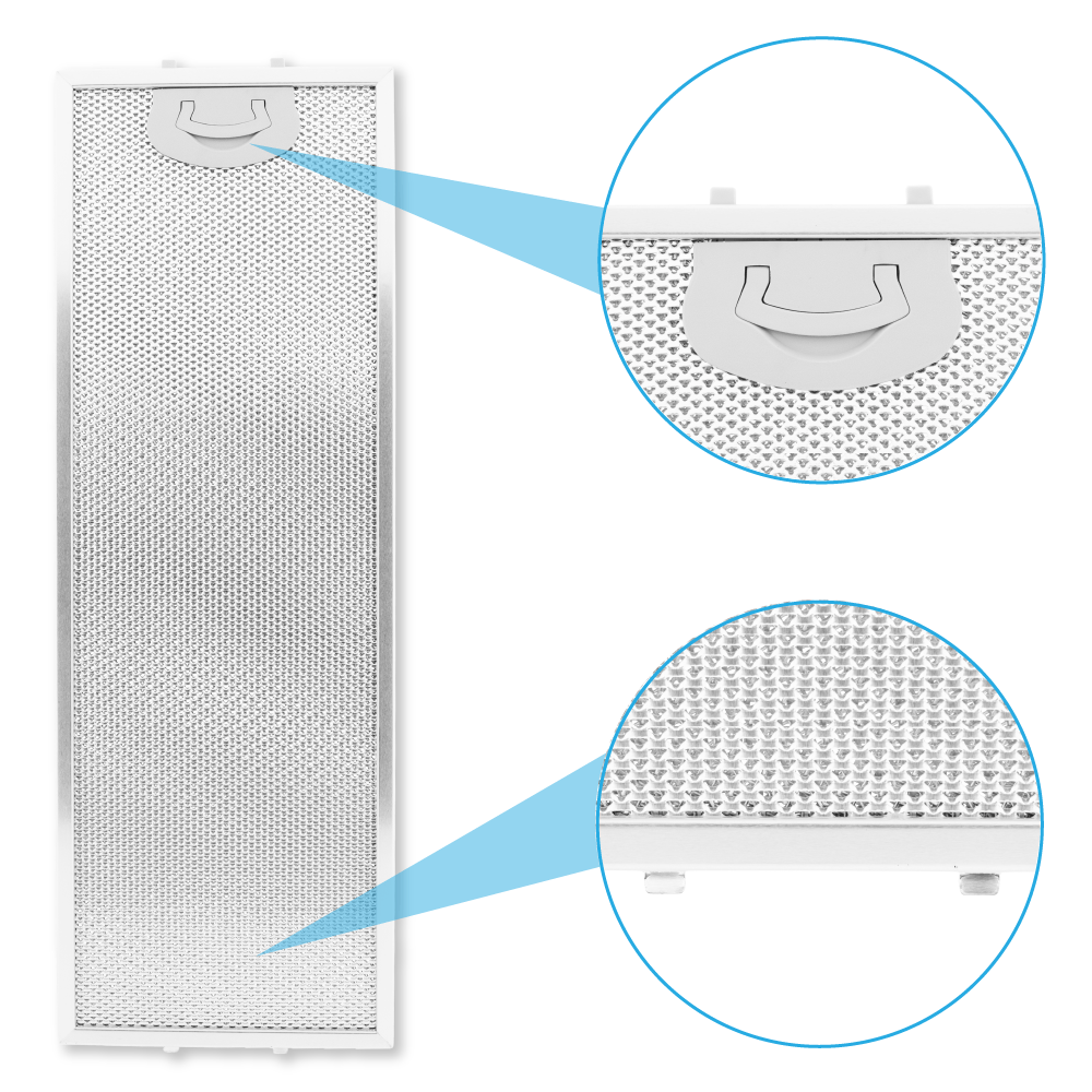Filtre à graisse en metal 461x159mm compatible avec AIRONE
