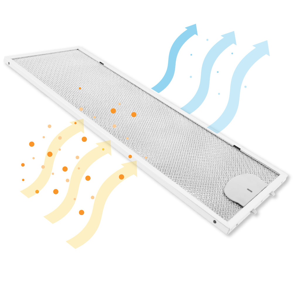 Filtre à graisse en metal 461x159mm compatible avec AIRONE