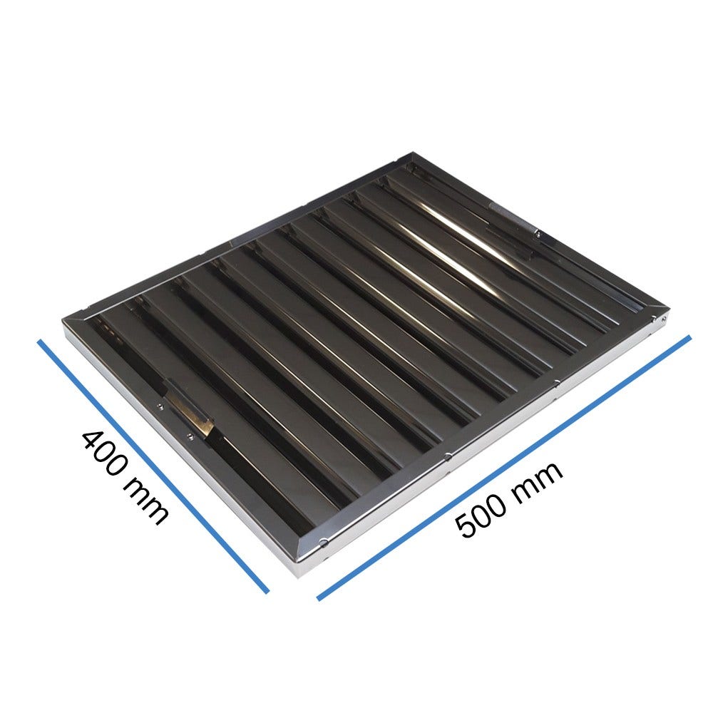 Filtre choc 400x500x25mm avec poignées pour hotte pro (Type B)