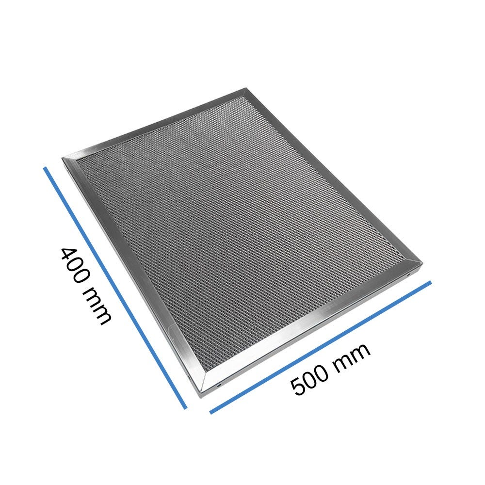 Filtre à maille tricot métallique 400x500x20mm pour hotte de cuisine professionnelle