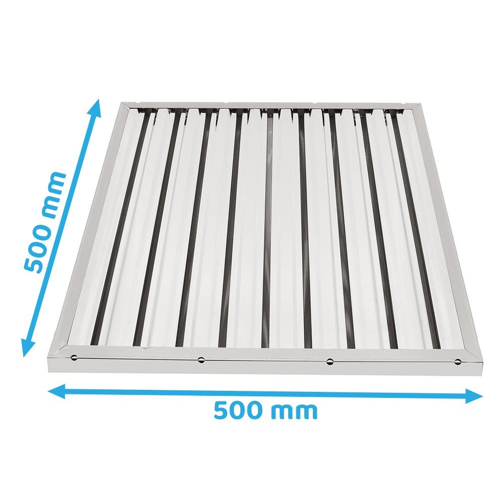 Filtre choc 500x500x25mm pour hotte pro (Type A)