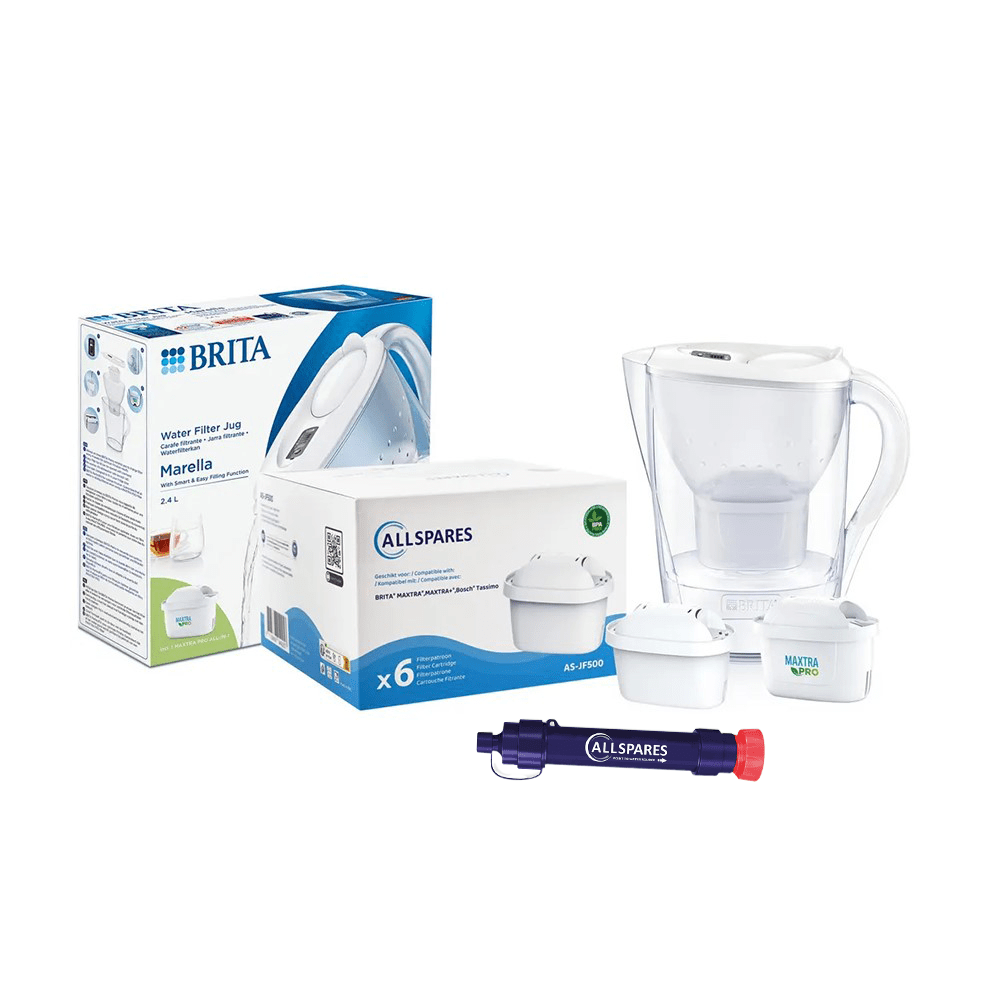 Kit de survie Filtration d'eau Essentiel 3en1 - Carafe BRITA + Allspares MINI