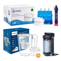 Kit de survie eau potable Large – Pack de préparation avec filtres à eau pour situations d’urgence Philips / Katadyn / AllSpares