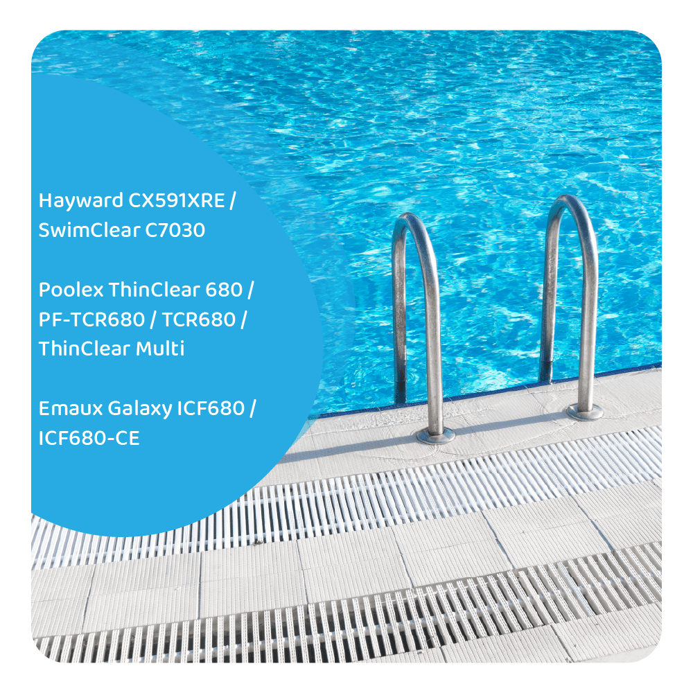 Filtre compatible avec Poolex ThinClear 680 / PF-TCR680 / TCR680 / ThinClear Multi