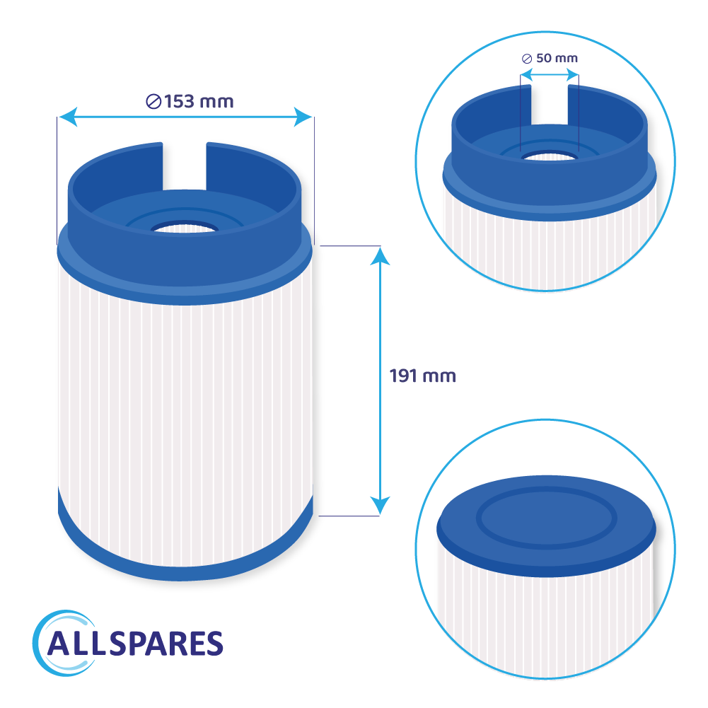Filtre compatible avec Softub 5020 (>2010) / 2004905 / 60305 / SC784