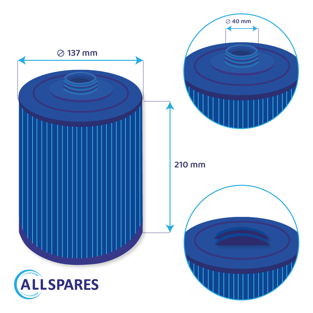 Filtre pour spa Riptide Type B / 50282 / SC864-S