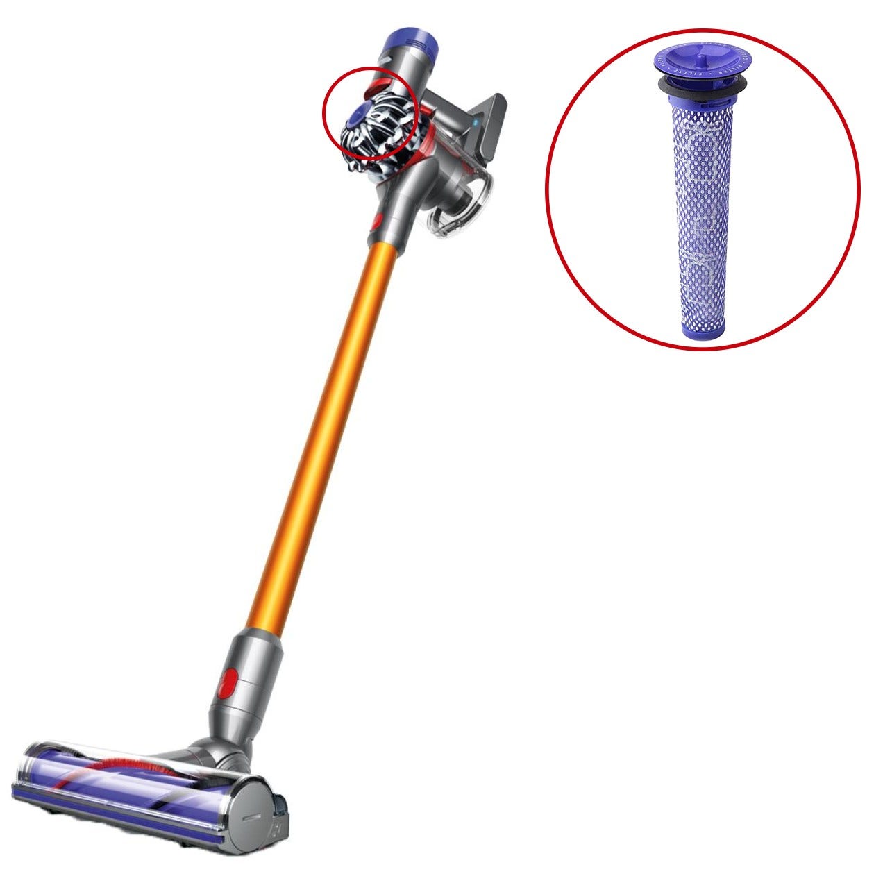 5-Pack Préfiltre compatible avec Dyson V6 / V7 / V8