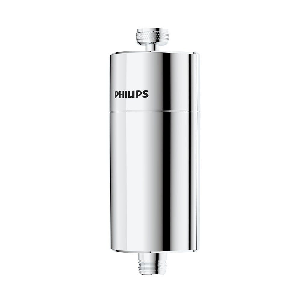 Philips Filtre de douche (chrome) avec 1 cartouche compatible avec tous les tuyaux et robinets standards