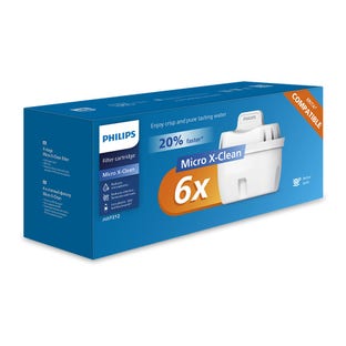 Philips lot de 6 cartouches filtrantes (filtre aussi les PFAS) compatibles avec BRITA Maxtra+