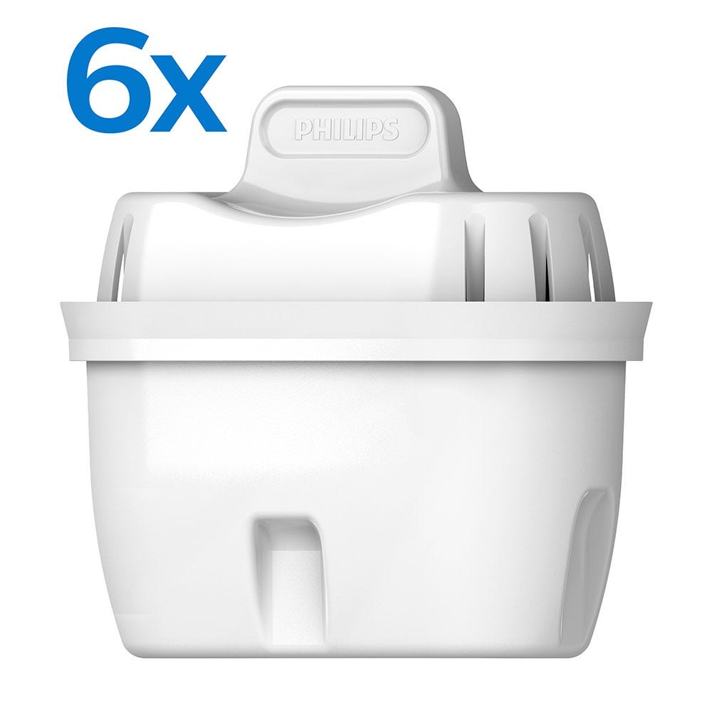 Philips lot de 6 cartouches filtrantes (filtre aussi les PFAS) compatibles avec BRITA Maxtra+