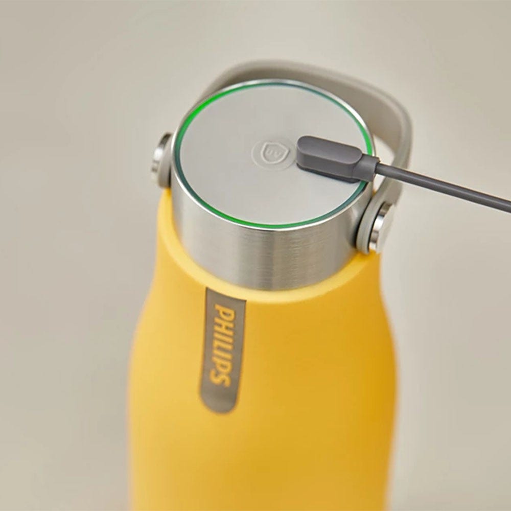 Gourde de filtration Philips GoZero LED UV-C (590 ml) Jaune AWP2788YL