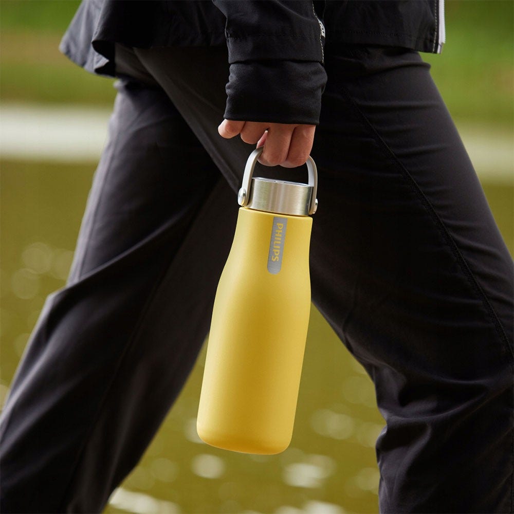 Gourde de filtration Philips GoZero LED UV-C (590 ml) Jaune AWP2788YL