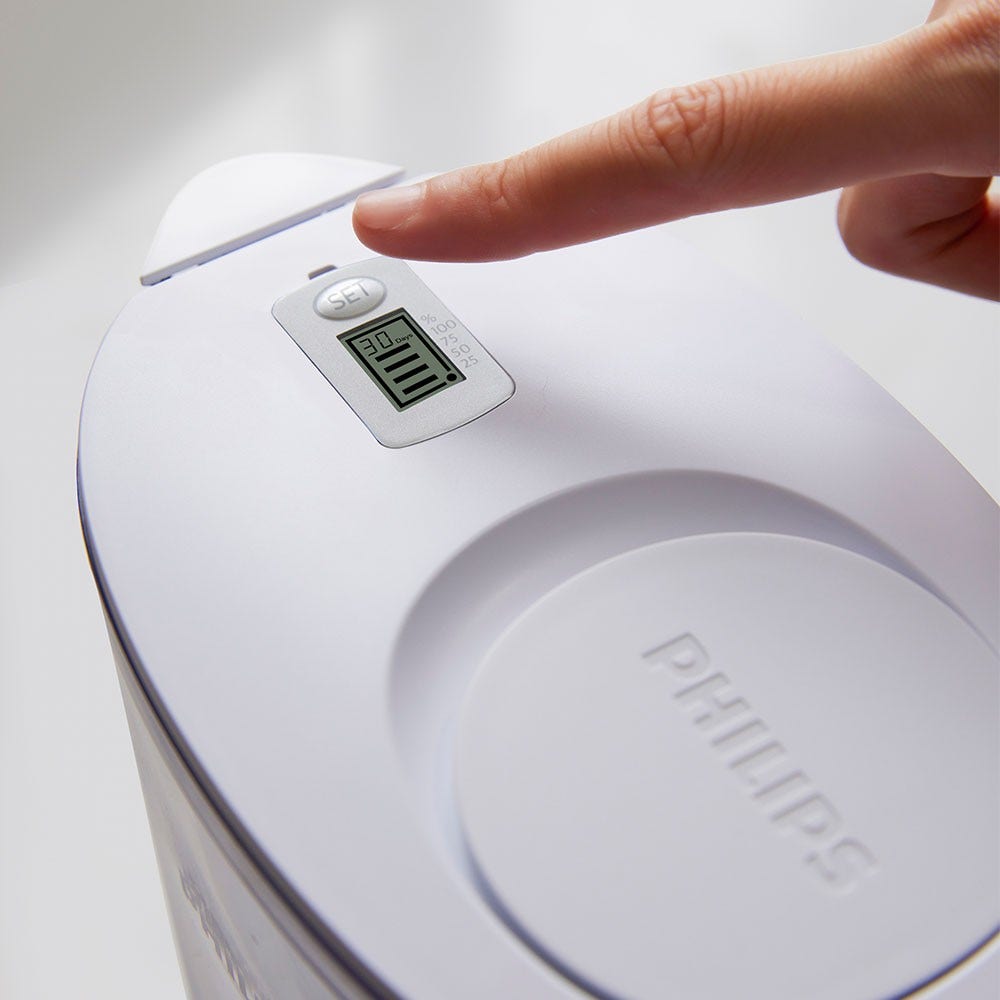 Philips Carafe filtrante 3.4L + 3 Micro X-Clean cartouches filtrantes (filtre aussi les PFAS) AWP2953WHT3