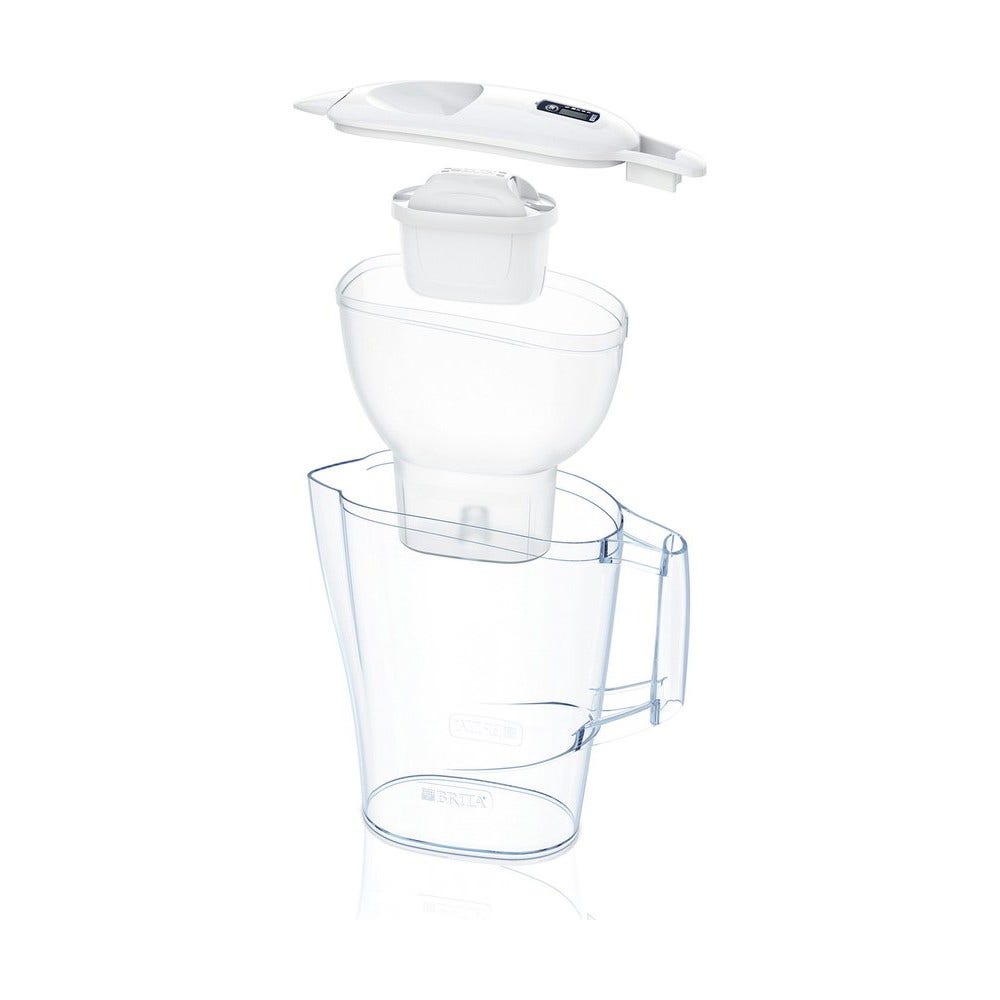 BRITA Carafe filtrante 2.4L Aluna Blanche + 7 cartouches filtrantes MAXTRA PRO (filtre aussi les PFAS)
